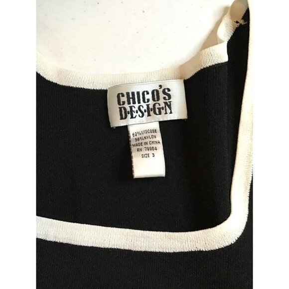 CHICO'S- WOMENS BLACK PULLOVER LONG SLEEVE SHIRT SIZE SMALL - Picture 3 of 6